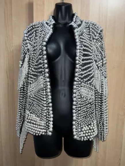 Akira Luxe All Over Pearl Alix Jacket